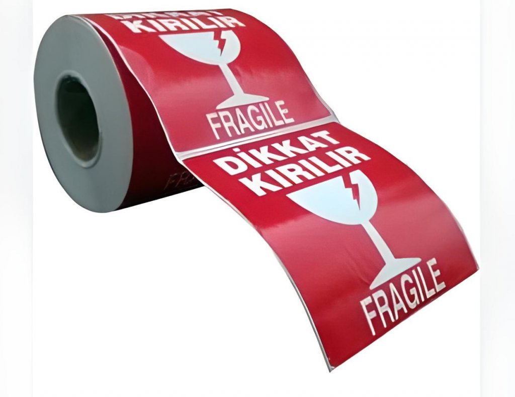 Dikkat Kırılır Etiketi